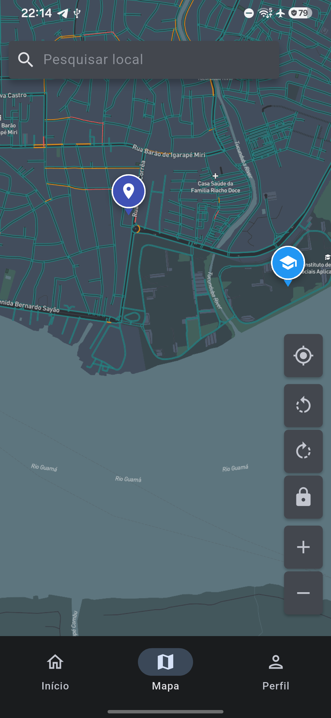 Mapa Interativo com POIs em Belém